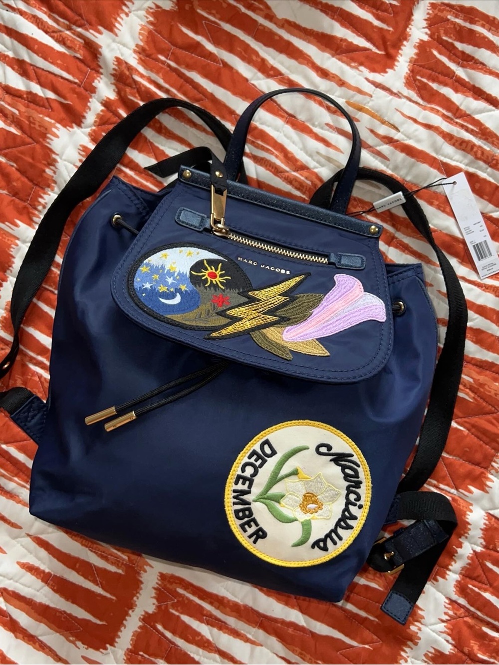 Marc Jacobs Patchwork Nylon Drawstring Backpack - Picture 5 of 7